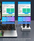 Skip The Hassle With This Knockout M2 NVMe SATA SSD Cloner Double Bay Duplicator Enclosure Tool Free Offline Copy Station USB Adapter PCIE NGFF Storage Units speed test results for NVMe and SATA drives.