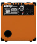 Back view of Crush Bass 25 Watt 8 Inch Bass Amp And Speaker Combo With Analog Signal Path Three Band EQ Parametric Mid Fat Sounding Tone
