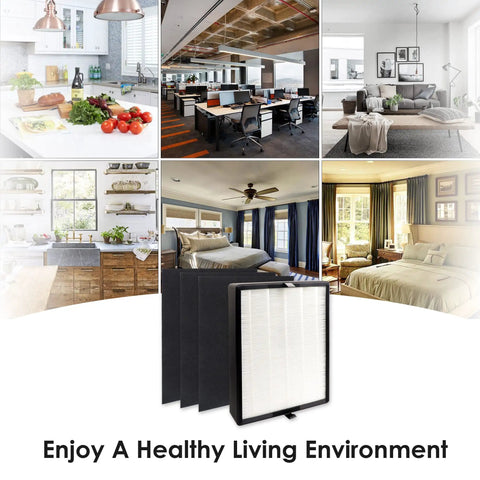 Premium Replacement Filter For Alen BreatheSmart Flex And 45i Air Purifiers With H13 High Efficiency Filtration shown with room scenes