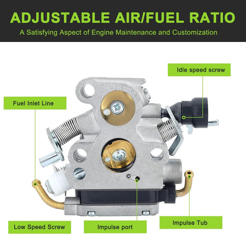 Go To Carburetor Tune Up Kit For Husqvarna Chainsaws 435 440 435E 440E 135 135E 140 140E With Zama C1T-EL41A C1T-EL41 Carburetor close-up