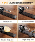 Four In One Laser Rotary Chuck Attachment For Cylindrical Engraving On Wine Glasses Mugs Tumblers And Irregular Shapes
