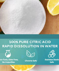 Pro Grade Ice Maker Cleaner And Descaler Powder With Organic Citric Acid, 4 Uses, Individually Packed, Safe For All Brands, Nickel Safe, Stainless Steel And Chrome Safe, Odor Free And Non Toxic, 100% pure citric acid powder