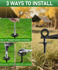 3 ways to install heavy duty ground anchors screw in for trampolines and outdoor gear built tough with spiral blade grip