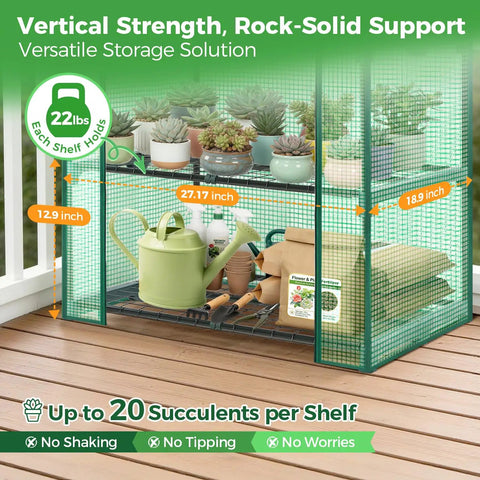 Portable Indoor Outdoor Greenhouse With Four Tier Rack For Seedlings 27 By 19 By 62 Inches Small Plant House With Durable PE Cover Boosts Early Growth And Provides Humidity Shield Ideal Garden Gift For Women Men