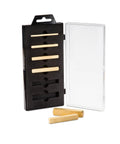 Heavy Duty Solid Brass Precision Setup Bar Set For Woodworking Router Table Dead Nuts Accurate Depth Cut Fence Gauges displayed in protective case.