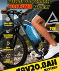 All Terrain Electric Mountain Bike For Adults With Full Suspension 1500W Peak Brushless Motor 31MPH 48V 20Ah