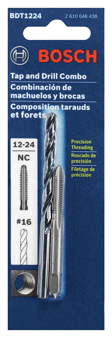 Level Up Your Weekend Builds With This 12 24 Thread Tap And Drill Bit Combo Set, showcasing heat treated carbon steel tools.