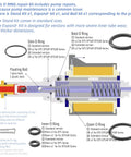 Diagram of O Ring Repair Kit for De Longhi EC155 Espresso Machine Easy Fix for Steam and Water Leaks Sealing Gasket Set