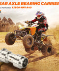 Honda Rear Axle Bearing Carrier For ATV Fits TRX 250R 1986 1987 1988 1989 And TRX 400X 2009 2014 As Well As TRX 400EX 1999 2008 With High Load Bearings And Durable A356 Aluminum For Stronger CV Axle Support, silver rear axle carrier