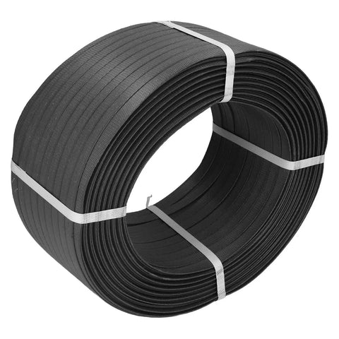 Heavy Duty Pp Manual Packing Belt Roll Killer Tensile Strength Strapping Tape For Hand Baler Tools 12.5mm Width 300m Length in a coiled roll.