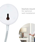 Braided Extension Cord With On Off Switch, 6 Ft Power Cable With 3 Prong Plug, wall mount with keyhole mount visible
