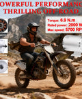 Beast 48V 2000W Brushless Go Kart Motor With 5700RPM Max Speed showcased with off-road motorbike