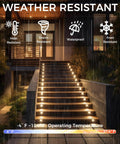 Dimmable 3 Color LED Indoor Outdoor Step Lights 3000K 4000K 5000K 3W 100lm Downward Lighting for Stairs White Finish