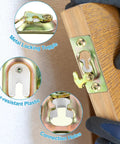 Pocket Door Hardware Kit For Sliding RV Doors With Hanger And Rollers Connection Plate Universal Fit installation close-up