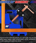 Cast Iron Welding Angle Clamp With 90 Degree Right Angle Design Built Tough Heavy Duty Two Axis Corner Clamp Self Centering
