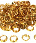 100 Piece Brass Clock Grommets Set 12mm, Durable Clock Repair And Keyhole Restoration Kit For Clockmakers pile view