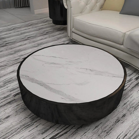 Round table with Marble Contact Paper For Countertops And Cabinets Waterproof Peel And Stick Vinyl Wrap Glossy Marble Wallpaper
