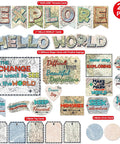 Map Bulletin Board Set With Travel Theme For Classrooms Adventure Decor Back To School Wall Party 29 Pcs Colorful Map Cutouts And Motivational Words For Inspiring Learning