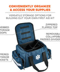 Arsenal 5215 Large Medic First Responder Trauma Duffel Bag with shoulder strap open to show interior and storage options