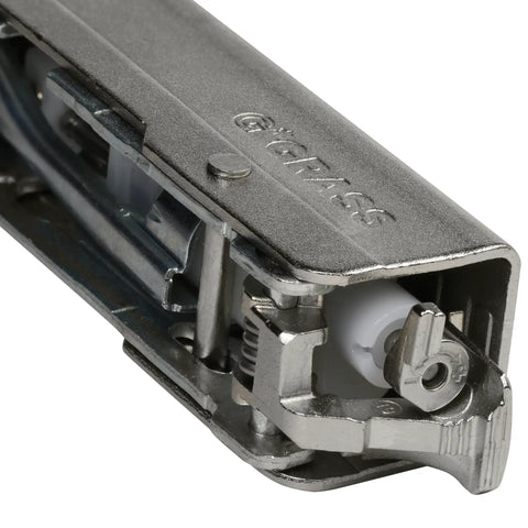 Close-up of Two Pack Smooth Moving Soft Close Cabinet Door Hinges 110 Degree Press In Dowel Built Tough With 42Mm Screw Spacing for precise engineering.