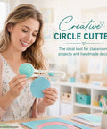 Adjustable Circle Cutter For Crafts And Scrapbooking Super Precise Round Paper Trimmer Punch Alternative with blue cardstock.