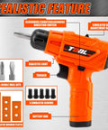 Realistic Kids Electric Drill Set For Ages 3 And Up, Pretend Play Power Drill With 3 Interchangeable Bits, Screw Nuts And Wooden Boards