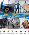Heavy Duty 550 Lbs Electric Stair Climbing Hand Truck Dolly W Auto Edge Brakes & Ground Support ZW7250GC Bundle used for moving furniture and appliances.