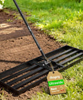 Heavy Duty Lawn Leveling Rake With 78 Inch Long Handle 36 By 12 Inch Head Ground Leveler on soil