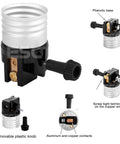 Two Pack 3 Way Lamp Socket Replacement For Medium Base Lamps Interior Use Only Incandescent Socket Holder components