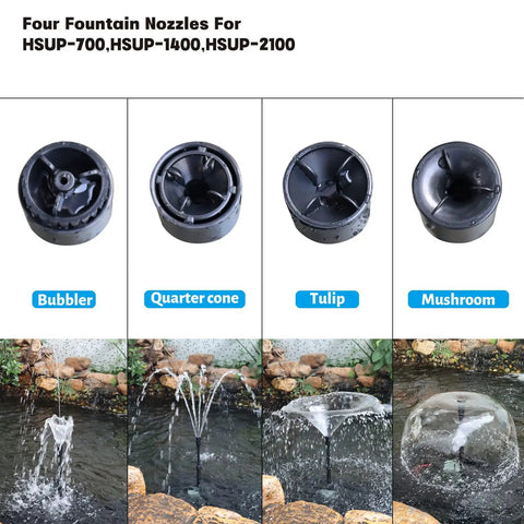 Submersible Water Pump With Fountain Jets For Ponds Fountains Aquariums And Aquaponics Easy Setup Adjustable Flow Control Jet Nozzles