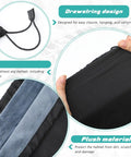 Close-up of 2 Pack Waterproof Motorcycle Helmet Bag With Soft Lining And Drawstring Closure, highlighting plush interior and closure