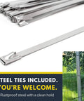 Chain Link Fence Height Extender Kit 25 Inch Galvanized Extension For Dogs 9 Pack With Steel Ties rustproof carbon steel view