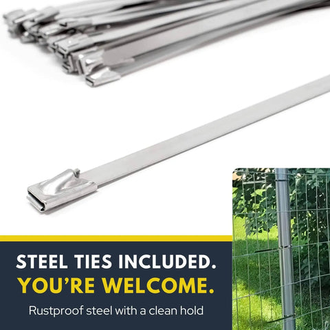 Chain Link Fence Height Extender Kit 25 Inch Galvanized Extension For Dogs 9 Pack With Steel Ties rustproof carbon steel view
