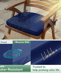 Comfy Outdoor Chair Cushions Set Of 4 Waterproof Patio Cushions With Removable Covers 17 X 16 Inches Non Slip D Shaped 2 Inch Thick