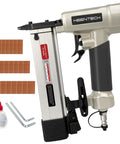 Hella Smooth Pneumatic Pin Nailer 23 Gauge With Badass Air Pressure Control and included stainless pins for woodwork.