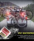 Ciascy 2PCS rechargeable magnetic wireless LED trailer rear lights kit with red brake signals for trucks