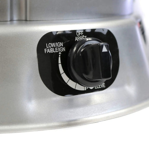 Close-up of control knob on Convection Propane Heater 30 000 To 80 000 BTU Per Hour Heats Up To 2000 Sq Ft No Power Needed
