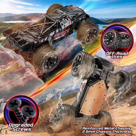 1:16 Scale All Terrain Fast RC Cars for Adults 40KPH, 4WD Electric Off Road Monster Truck with Metal Chassis in action