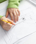 Person using Clear 6 Inch Plastic Rulers 3 Pack With Dual Side Inches And Centimeters Easy To Read Markings Scratch Resistant Durable