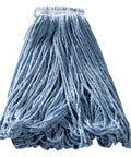 Top Shelf Heavy Duty Industrial Wet Mop Built With Ultra Absorbent Cotton Blend Head And Tough Blue Loop Band To Knock Kitchen And Office Spills Dead Pack Of 12 blue cotton blend mop head