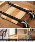 24 Inch Panel Clamp Set 2 Pack With 4 Way Pressure Heavy Duty All Steel Parallel Clamps For Woodworking Keeps Panels Flat And Aligned With Self Centering Parallelogram Linkage Delivers Even Pressure On All Sides And Prevents Warping, holding a glued wood panel