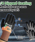 ANSI A6 Cut Resistant Work Gloves With Three Quarters Nitrile Coating Built Tough For Woodworking Metal Cutting Glass Handling And Construction Touchscreen Ready Size Large One Pair