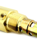 Brass air compressor check valve, 3/4 in FPT x 3/4 in MPT, front view