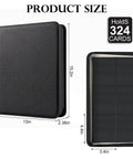 Premium PU Leather Top Loader Binder That Holds Up To 324 Cards With 18 Double Sided Pages And 9 Pockets Per Page Side Loading