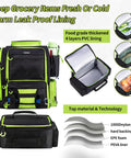 Large Insulated Fishing Backpack With Cooler That Fits 3 Tackle Boxes, Rod Holders, shown with inner compartments and PVC lining