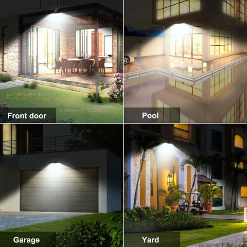Beefy Triple Head Solar Security Flood Lights With 243 LED 3500LM Motion Sensor IP65 Waterproof Outdoor Wall Lights With Separate Solar Panel And Remote Control 3 Modes Weather Resistant Wide Area Illumination Low Maintenance Durable Aluminum Housing 9
