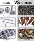 Comparison of stainless steel socket head screw set 300 pcs Allen hex cap screws kit with metric M3 M4 M5 M6 M8 sizes versus other screws.