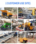 Heavy Hitting Mini Portable Hydraulic Concrete Pump Built Legit For Job Sites With Smooth Cement Delivery and Fully Customizable Configurations For Skilled Trades Pros Demanding Zero Hassle Reliability in use on construction site