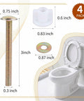 Tough As Nails Toilet Seat Bolts And Nuts Kit Four Piece Heavy Duty Hinge Screws With Rust Resistant Steel 3 inch bolt with plastic nut and washer