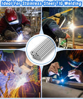 ER308L Stainless TIG Welding Rods Set for 304 Stainless Steel, 1 Sixteenth x 16 Inch Filler Rod, Low Carbon, 60 Pcs, Pro Grade, Heavy Duty, Corrosion Resistant GTAW Welding Wire for Kitchen Equipment, Handrails, Tubing, stainless TIG rods